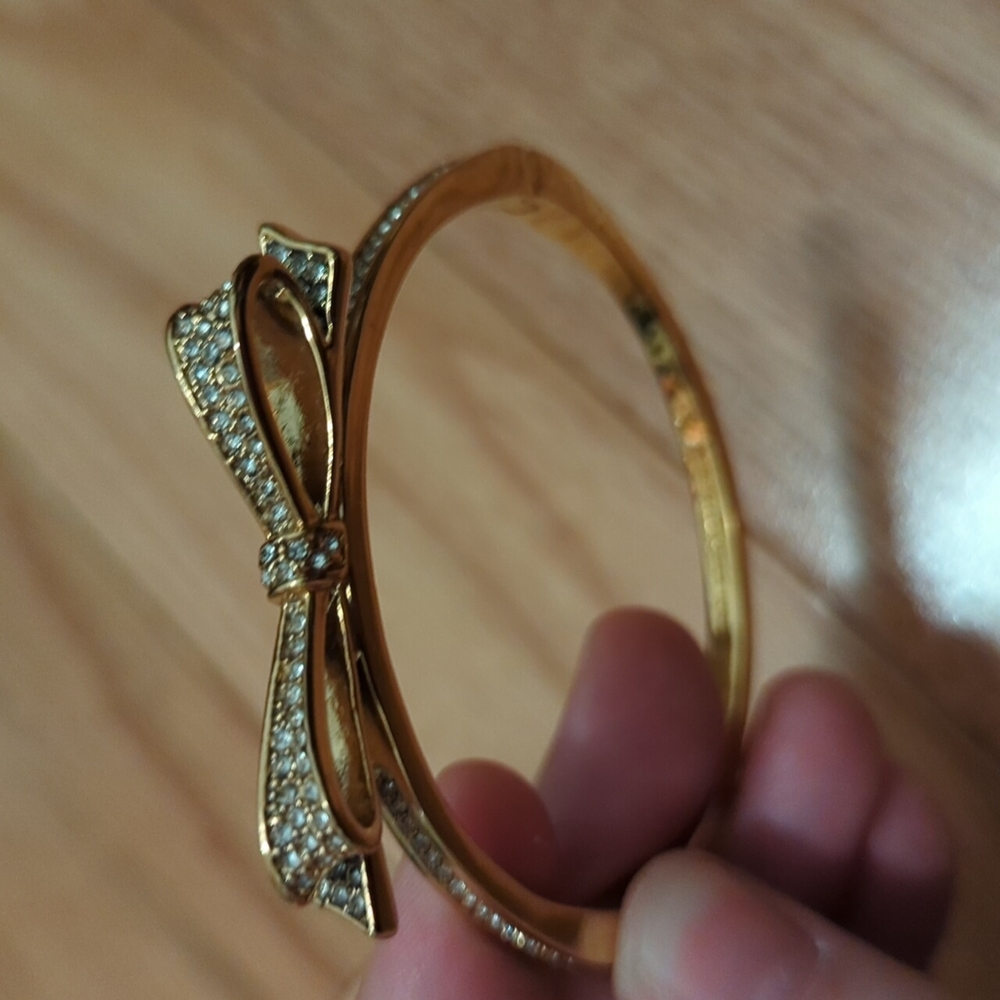 Kate Spade pave bow hinge bangle